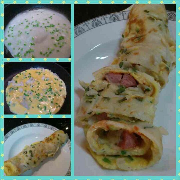 自製蛋餅 : Yu Ching一起做