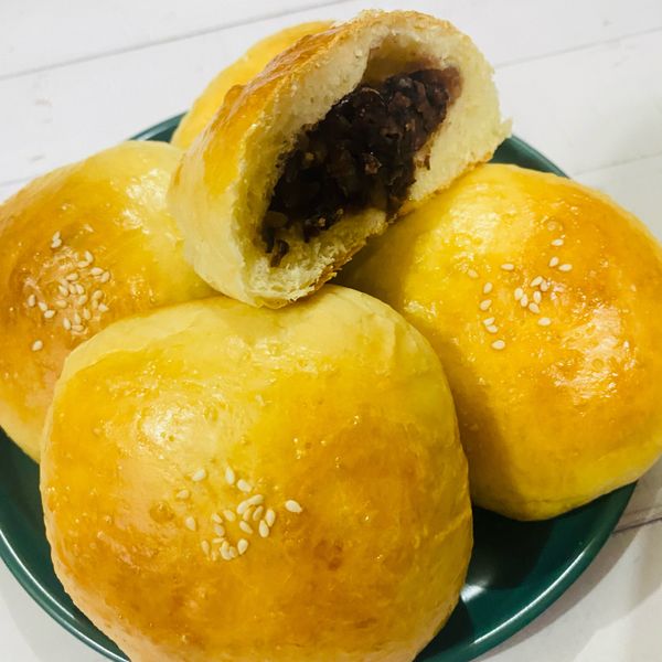 紅豆麵包  (自製紅豆沙) : 洪布一起做