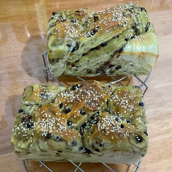 抹茶紅豆鮮奶吐司 : 林月月一起做
