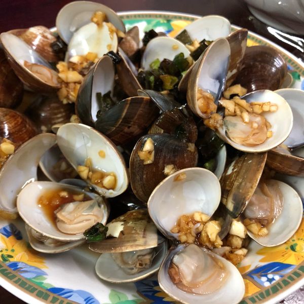 蒜鮮蒸文蛤（蒜泥蒸蛤蜊） : 年糕一起做