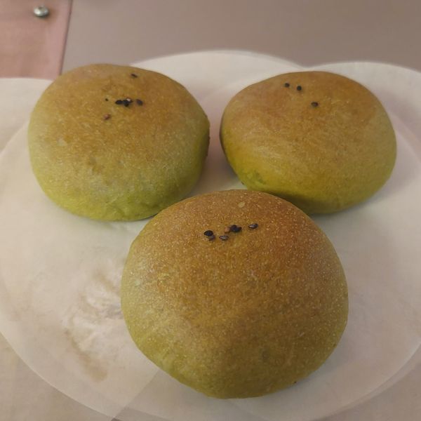 抹茶紅豆卡士達麵包：宜庭 一起做