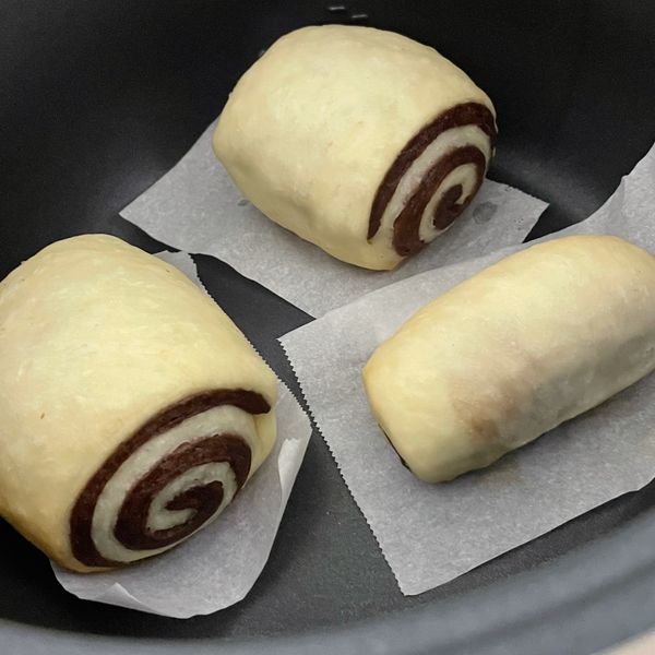 可可鮮奶饅頭 : 大冰奶一起做