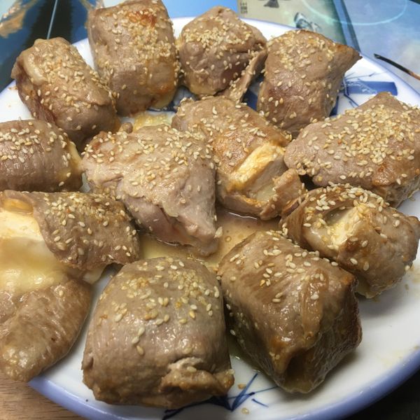 燒肉起司豆腐磚，平底鍋搞定！ : FJ 一起做