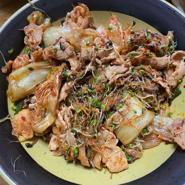 泡菜豬五花：Helen 一起做