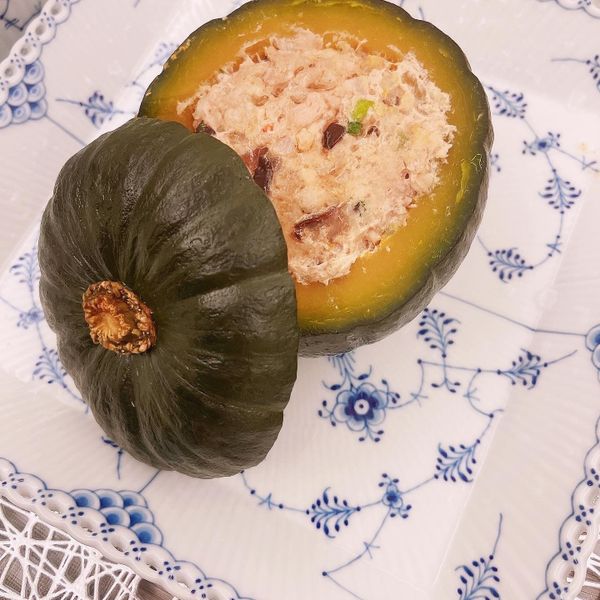 【鑲肉南瓜盅】健康、低脂、鮮美，簡單。 : Ellen Tsai一起做