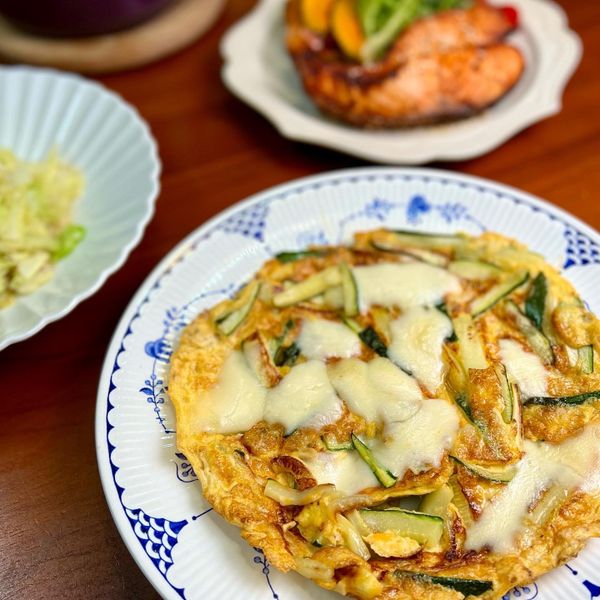 義式家常節瓜煎蛋 : JingWen Hung一起做