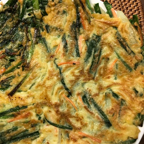 韭菜煎餅 부추전 : Yu Chi一起做