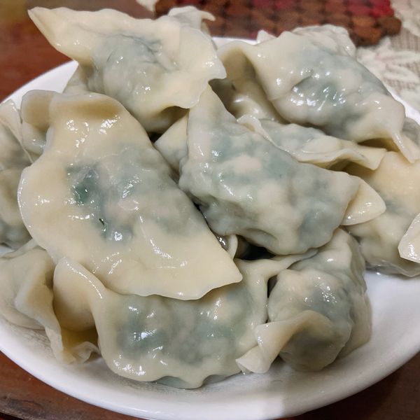 茴香水餃 「 味之素品牌」高鮮味精 : 梅子的黑色廚房一起做
