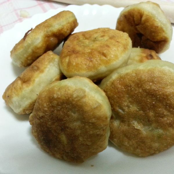 高麗菜餡餅：婷妹 一起做