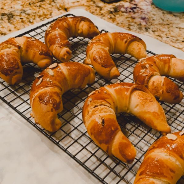 奶酥金牛角麵包 : Julie一起做