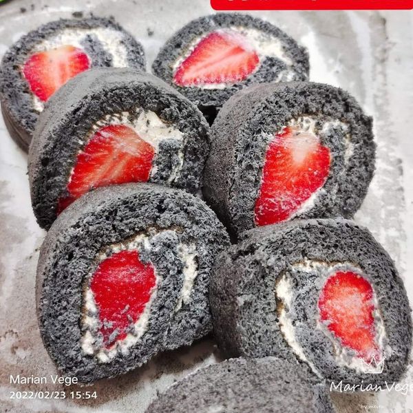 🍵抹茶草莓🍓蛋糕卷🍰 : 妡廚娘一起做