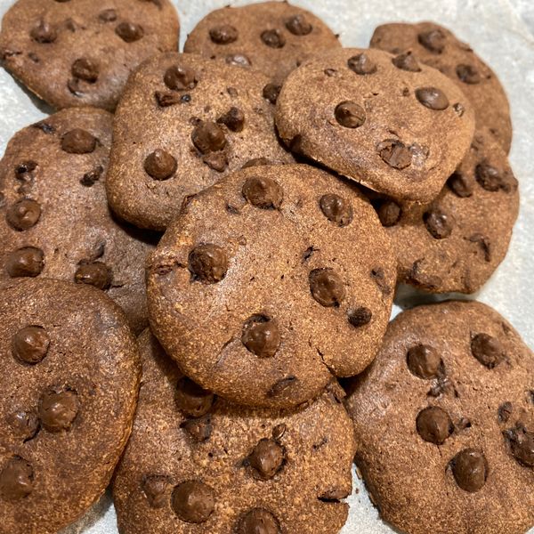 🍪可可口味巧克力豆餅乾✨：文欣 一起做