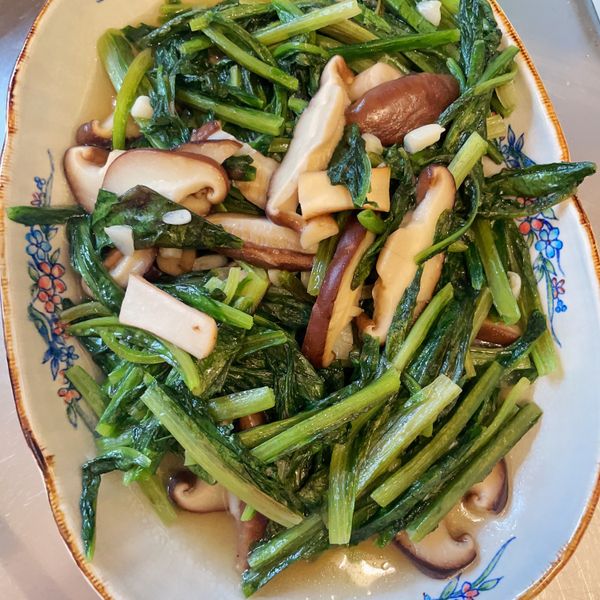 鮮香菇炒A菜：蔡小蓉 一起做