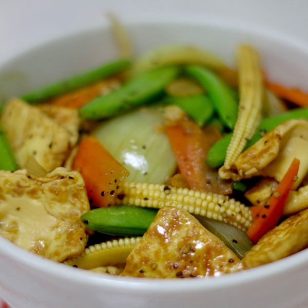 黑胡椒香煎豆腐：Even 一起做