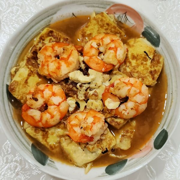 鮮蝦豆腐煲 : Jessie一起做