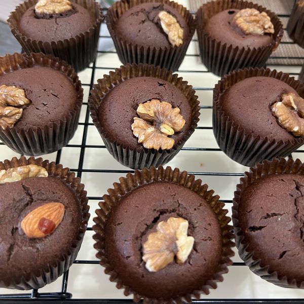 巧克力馬芬蛋糕#新手也會做：林淑青 一起做