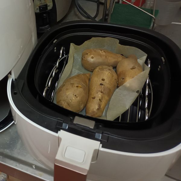 氣炸地瓜：葉子 一起做