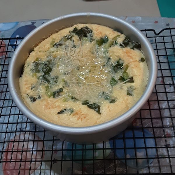 香蔥肉鬆鹹蛋糕 : Lamzelee一起做