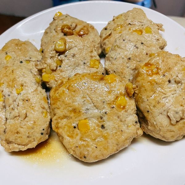 黑椒玉米雞肉餅 : 看心情做飯的小廚娘一起做