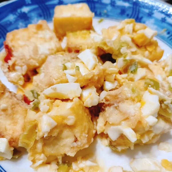 金沙豆腐 : ㄕㄩ一起做