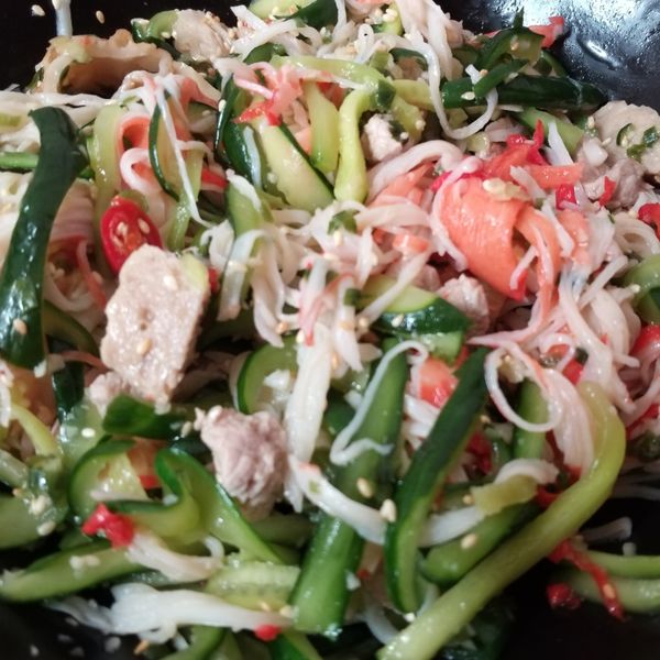 蟹肉棒小黃瓜沙拉 : panda一起做