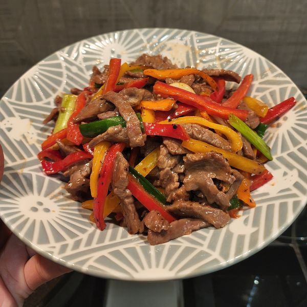 彩椒牛肉 : Tiffany一起做
