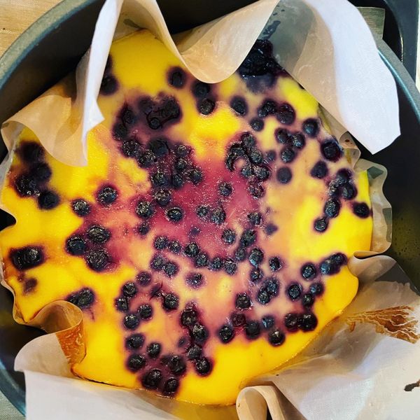 藍苺優格巴斯克：Chen Chien Chien 一起做