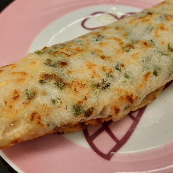 粉漿蛋餅（偏Q的餅皮口感） : 晨希一起做