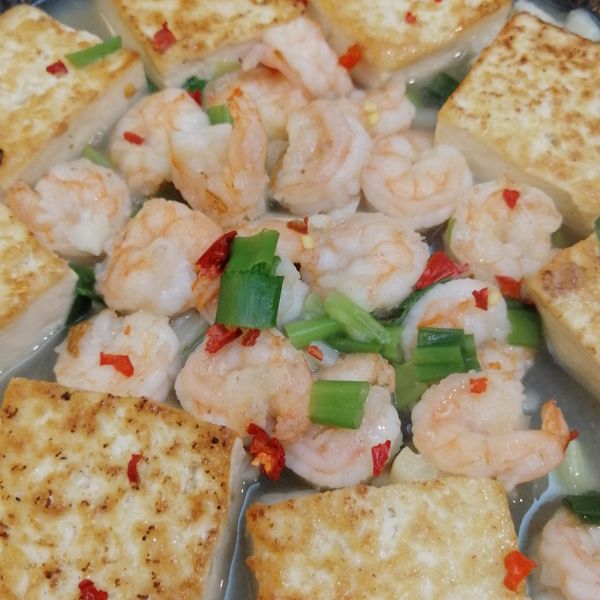 鮮蝦豆腐 : HS一起做