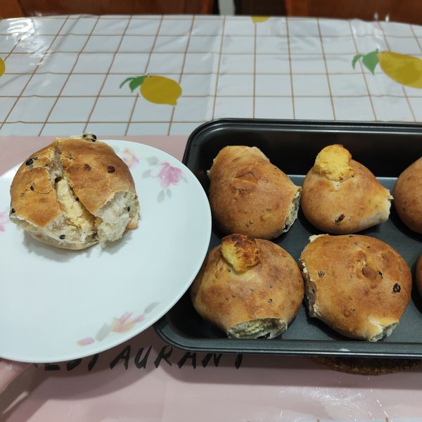 蔓越莓乳酪麵包 : 思一起做