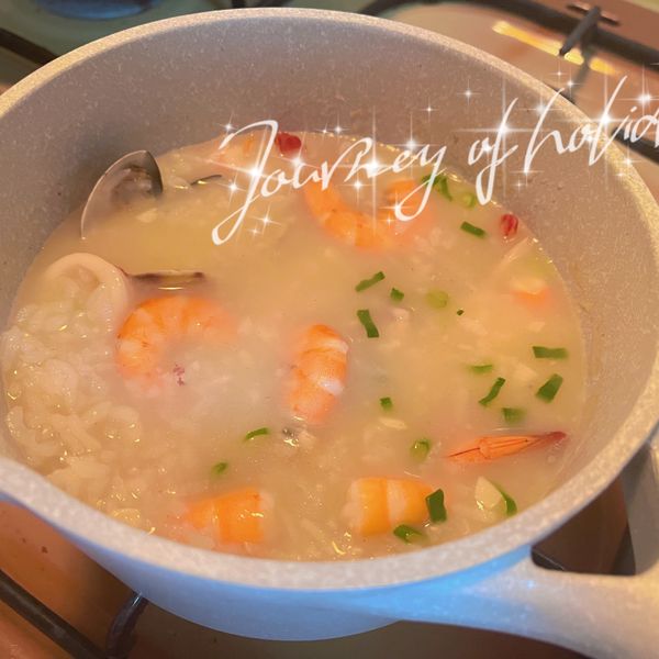 海鮮粥 : 😊一起做
