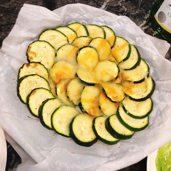 氣炸鍋-起司烤櫛瓜：Sakay·lala 一起做