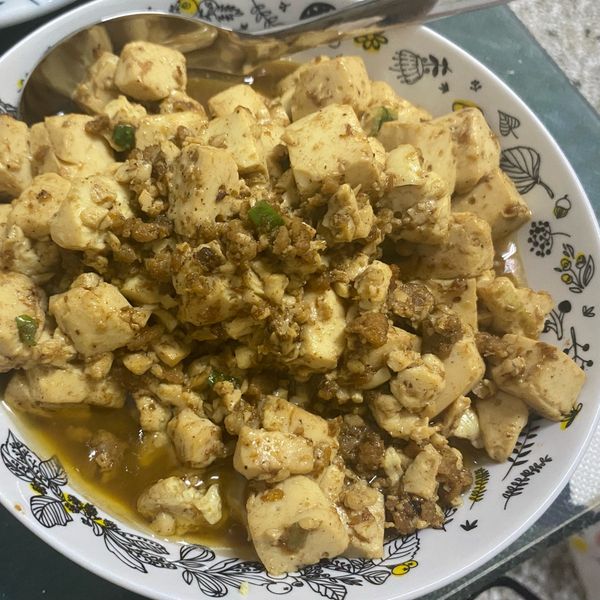 沙茶雞蛋豆腐炒肉末：Mao Jiang 一起做