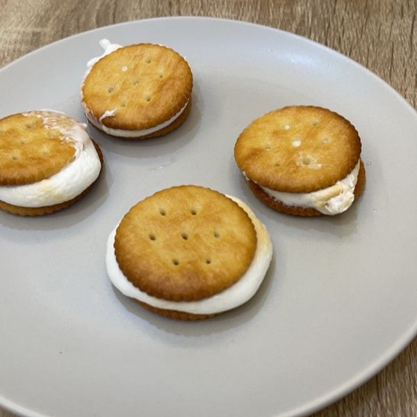 棉花糖脆餅～氣炸鍋料理 : 阿涵涵一起做