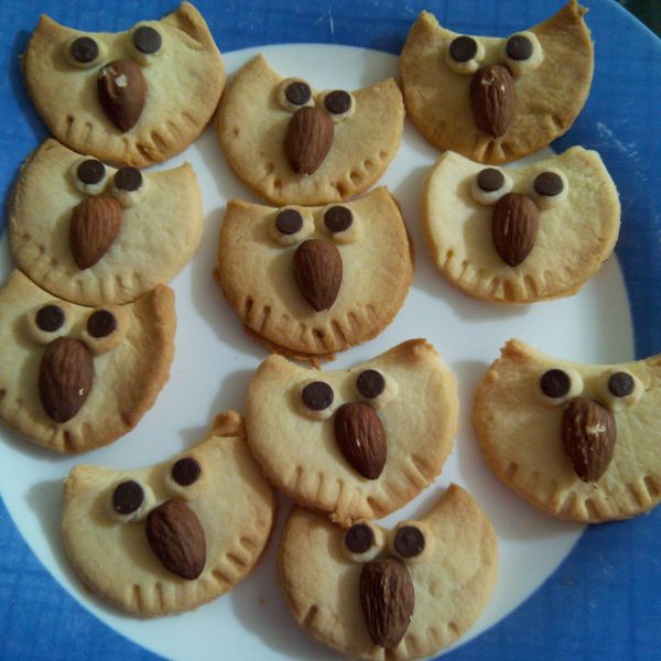 貓頭鷹餅乾 : tefang一起做