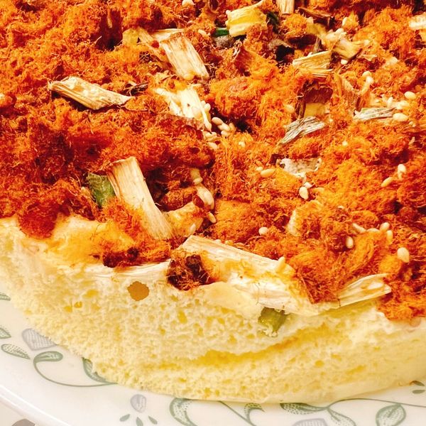 香蔥肉鬆鹹蛋糕 : 妃妃一起做