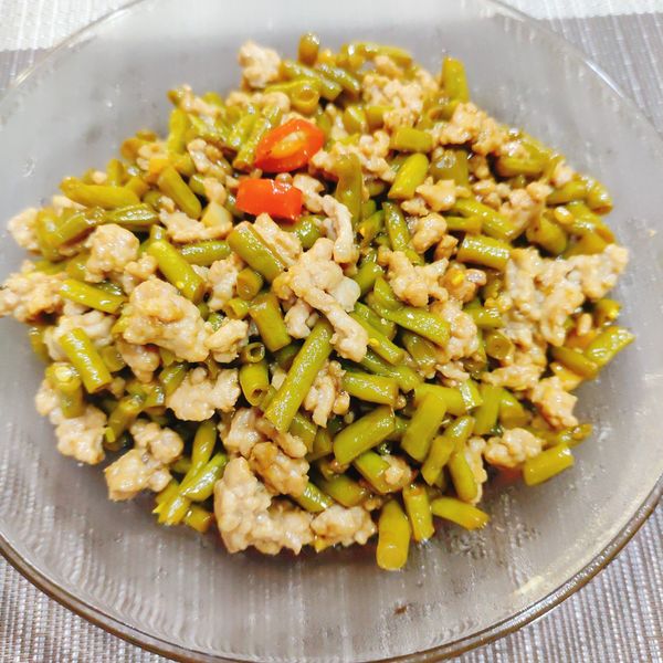 酸豇豆炒肉末 : Sharon一起做