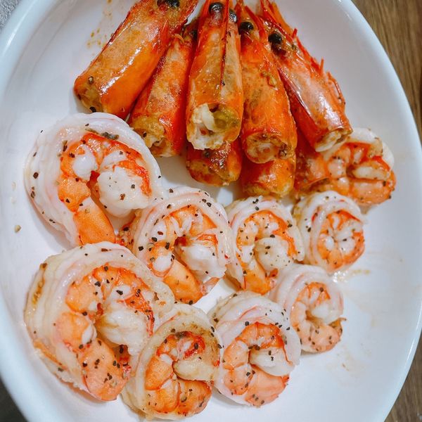 減肥低脂-橄欖油香煎蝦子 : ♥️王拉拉♥️一起做