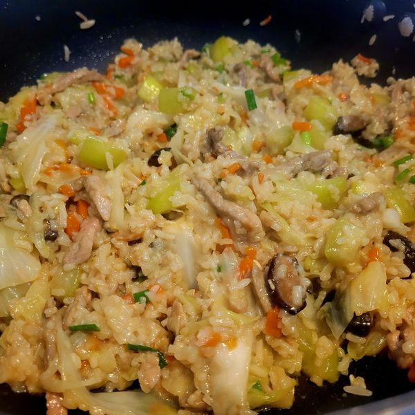 瓠瓜鹹粥：Shan 一起做