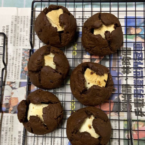 美式巧克力棉花糖軟餅乾 : Yu一起做