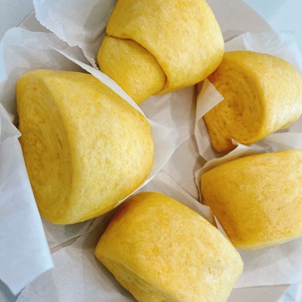 南瓜饅頭～香甜可口～手把手詳細步驟 : Love_Aries0331一起做