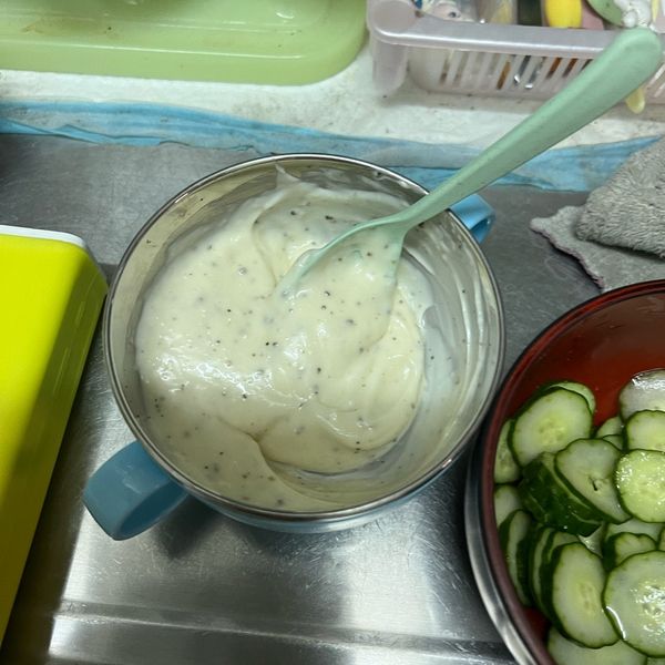 馬鈴薯蛋沙拉 : 魚在天上飛一起做