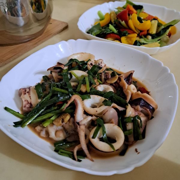 韭菜花炒透抽 : Shiyon Lui一起做