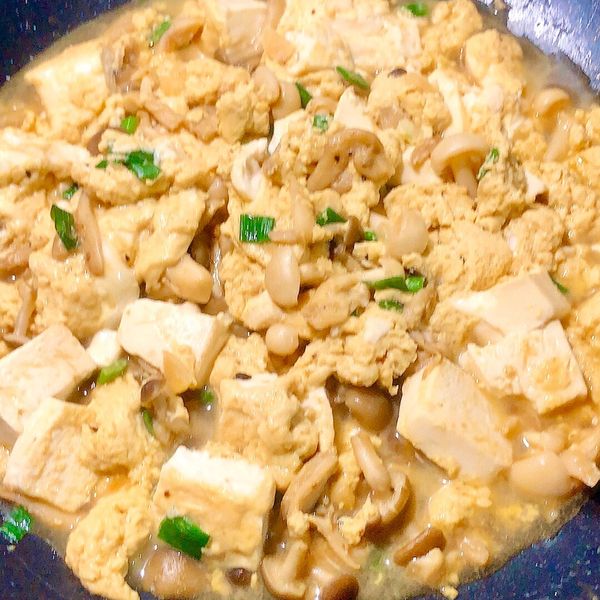 菇菇蛋燒豆腐 : Babybear一起做