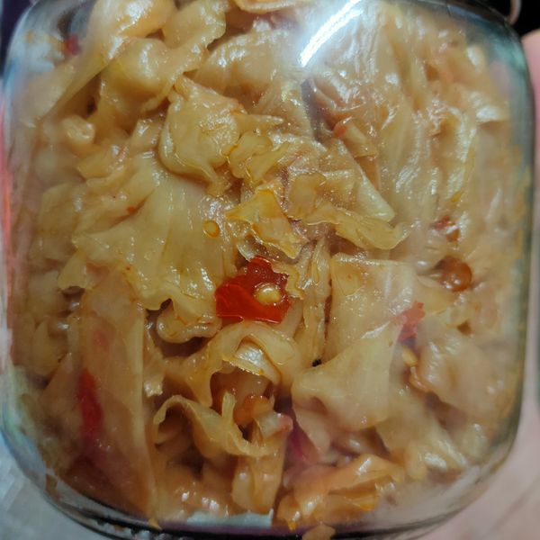 辣高麗菜乾泡菜 : 婕華一起做