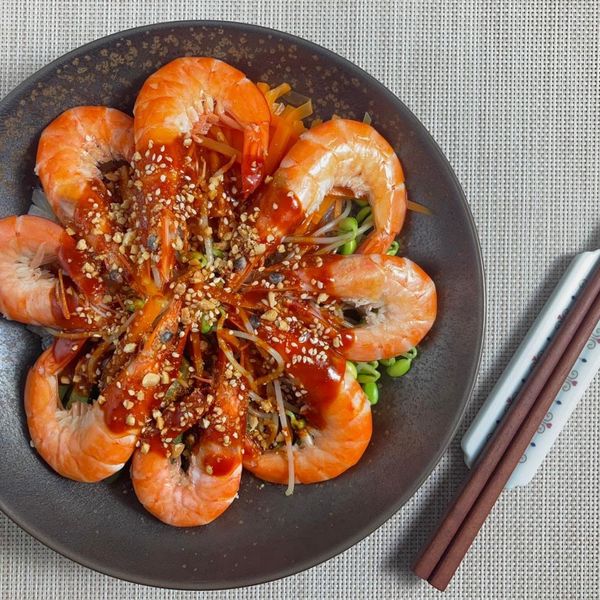 酸辣鮮蝦涼粉 : 煮吃是七陶一起做