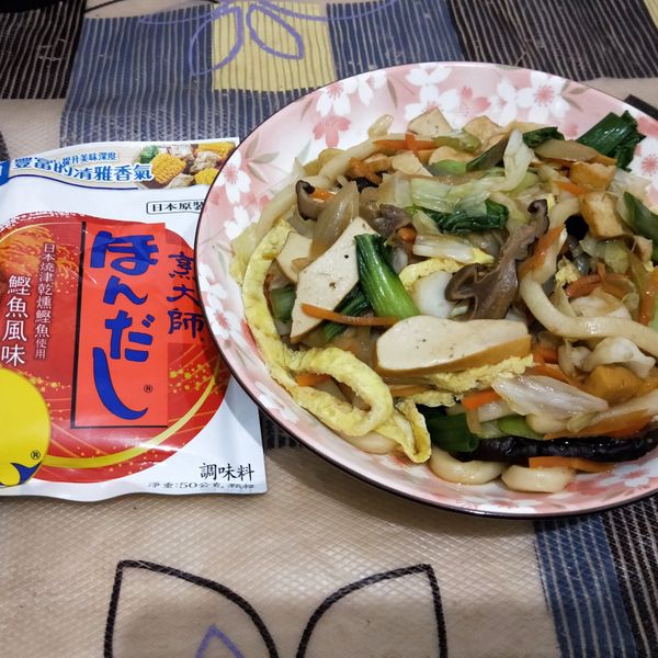 什錦炒烏冬 : Panda一起做