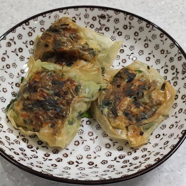 【減醣中】千張版韭菜盒子：步驟簡單又好吃：忞瑾 一起做