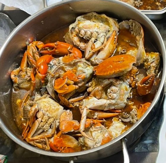 薑爆麻油紅蟳 : 劉寶雲一起做