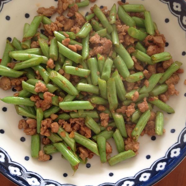 五香肉末敏豆丁：ni 一起做